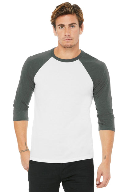 Bella + Canvas- BELLA+CANVAS ® Unisex 3/4-Sleeve Baseball Tee. BC3200-Medtech- 16