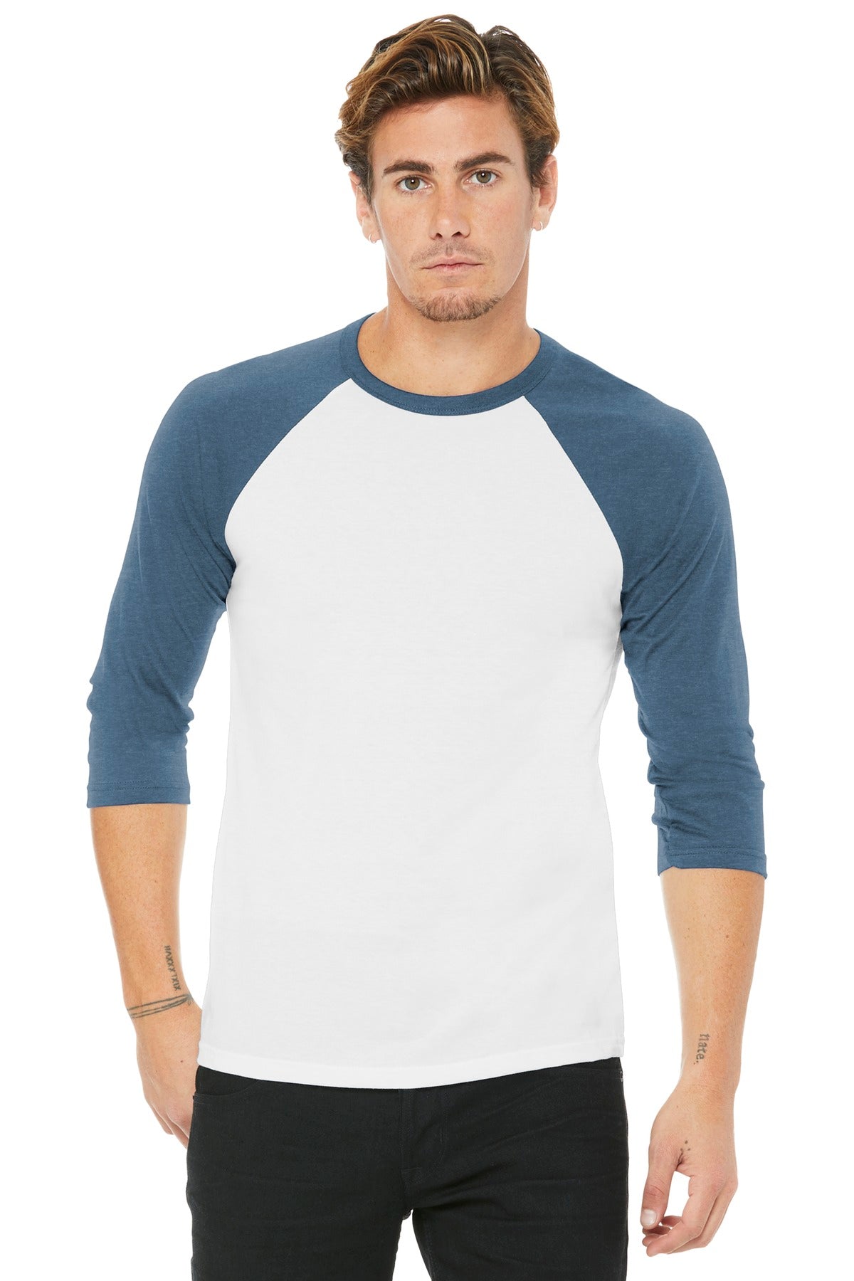 Bella + Canvas- BELLA+CANVAS ® Unisex 3/4-Sleeve Baseball Tee. BC3200-Medtech- 17