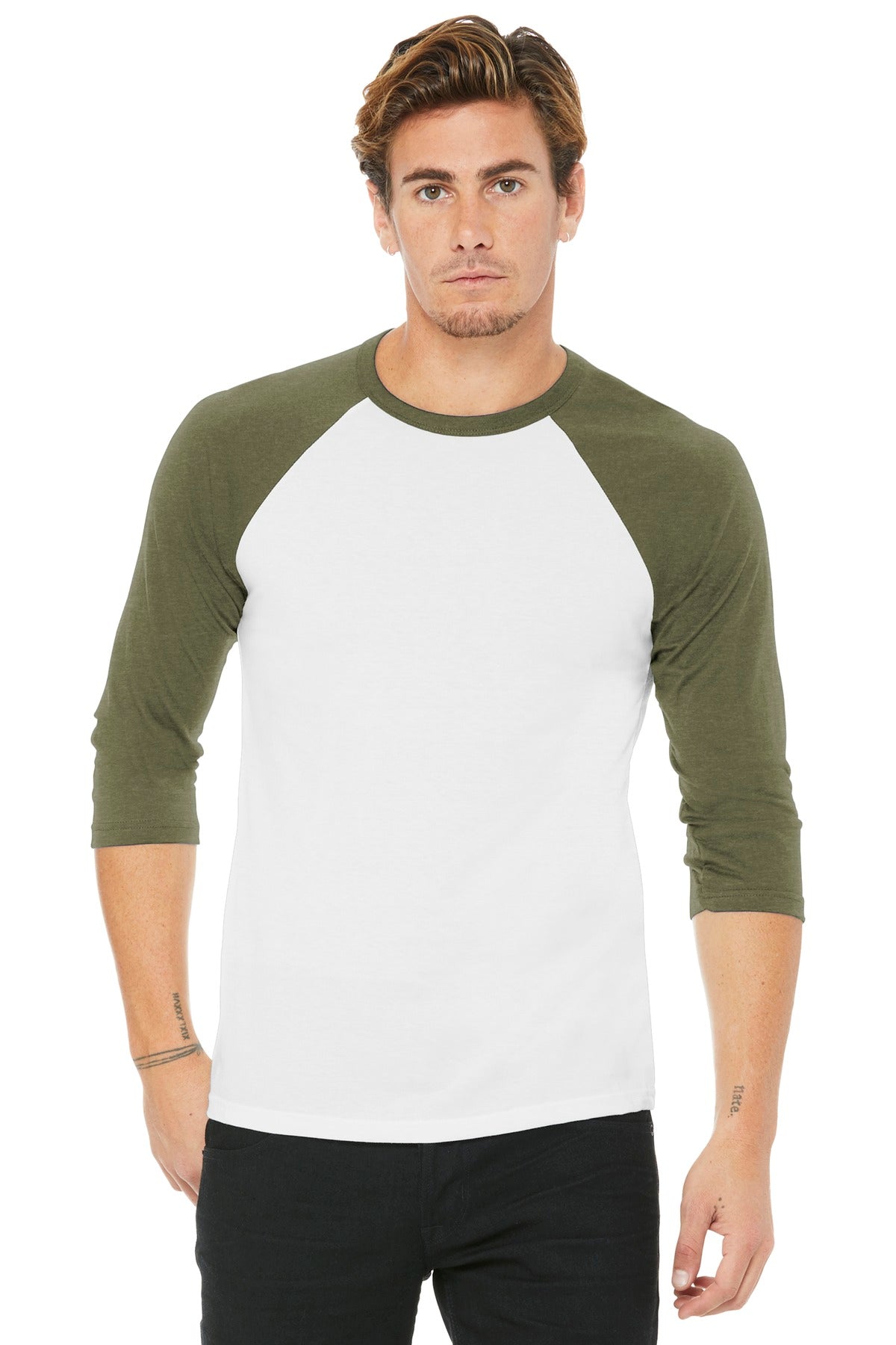 Bella + Canvas- BELLA+CANVAS ® Unisex 3/4-Sleeve Baseball Tee. BC3200-Medtech- 18