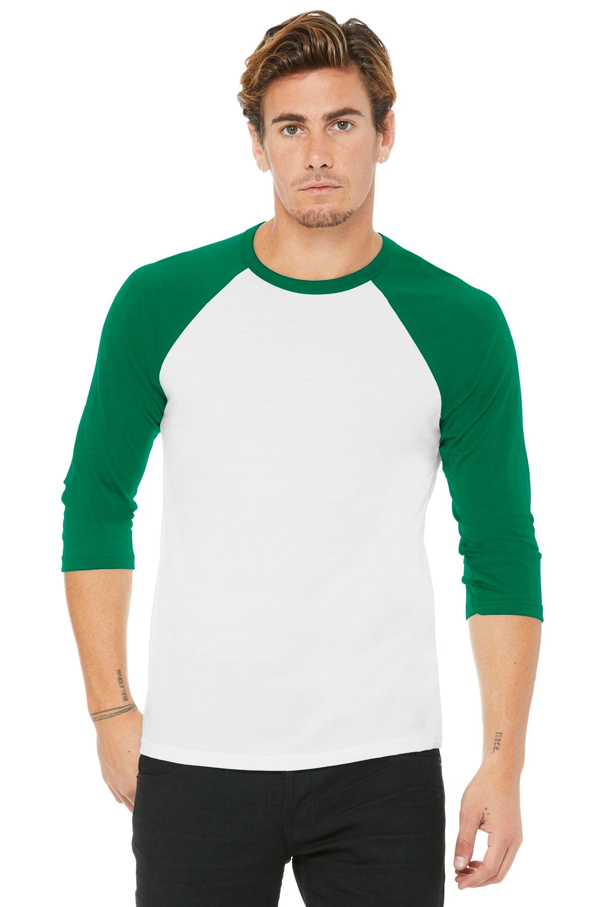 Bella + Canvas- BELLA+CANVAS ® Unisex 3/4-Sleeve Baseball Tee. BC3200-Medtech- 19