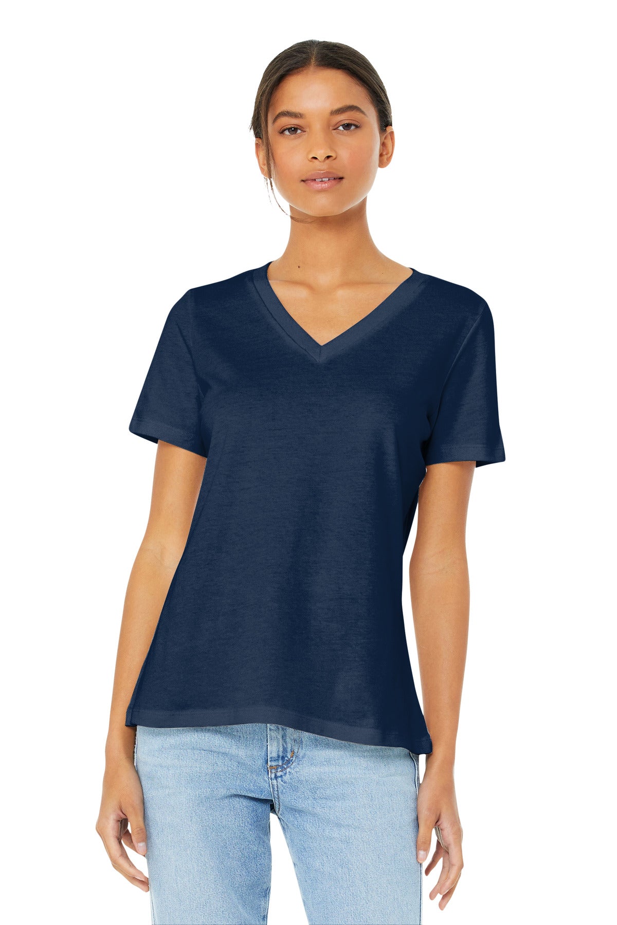 Bella + Canvas- BELLA+CANVAS ® Women's Relaxed Jersey Short Sleeve V-Neck Tee. BC6405-Medtech- 2