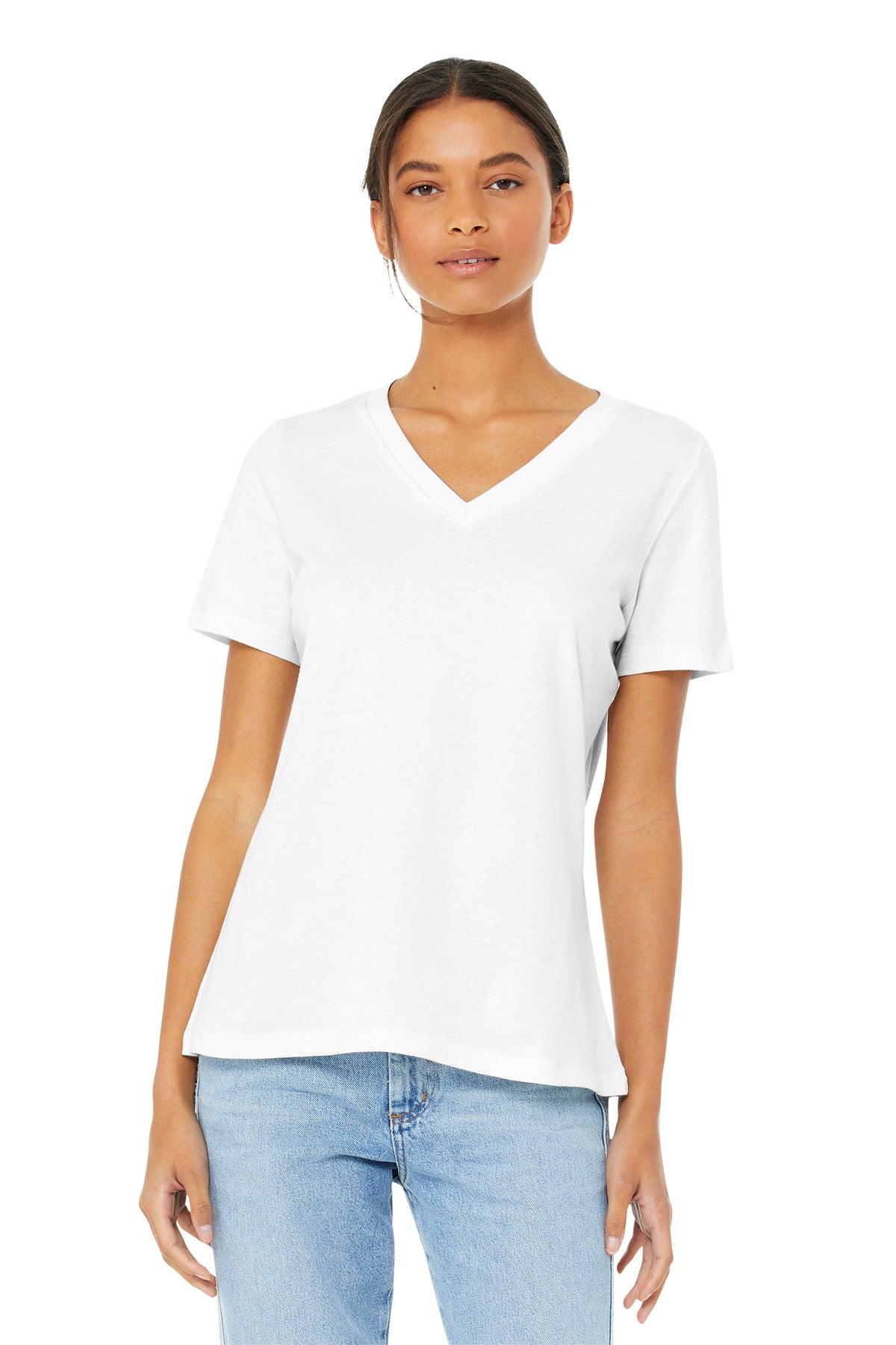 Bella + Canvas- BELLA+CANVAS ® Women's Relaxed Jersey Short Sleeve V-Neck Tee. BC6405-Medtech- 4