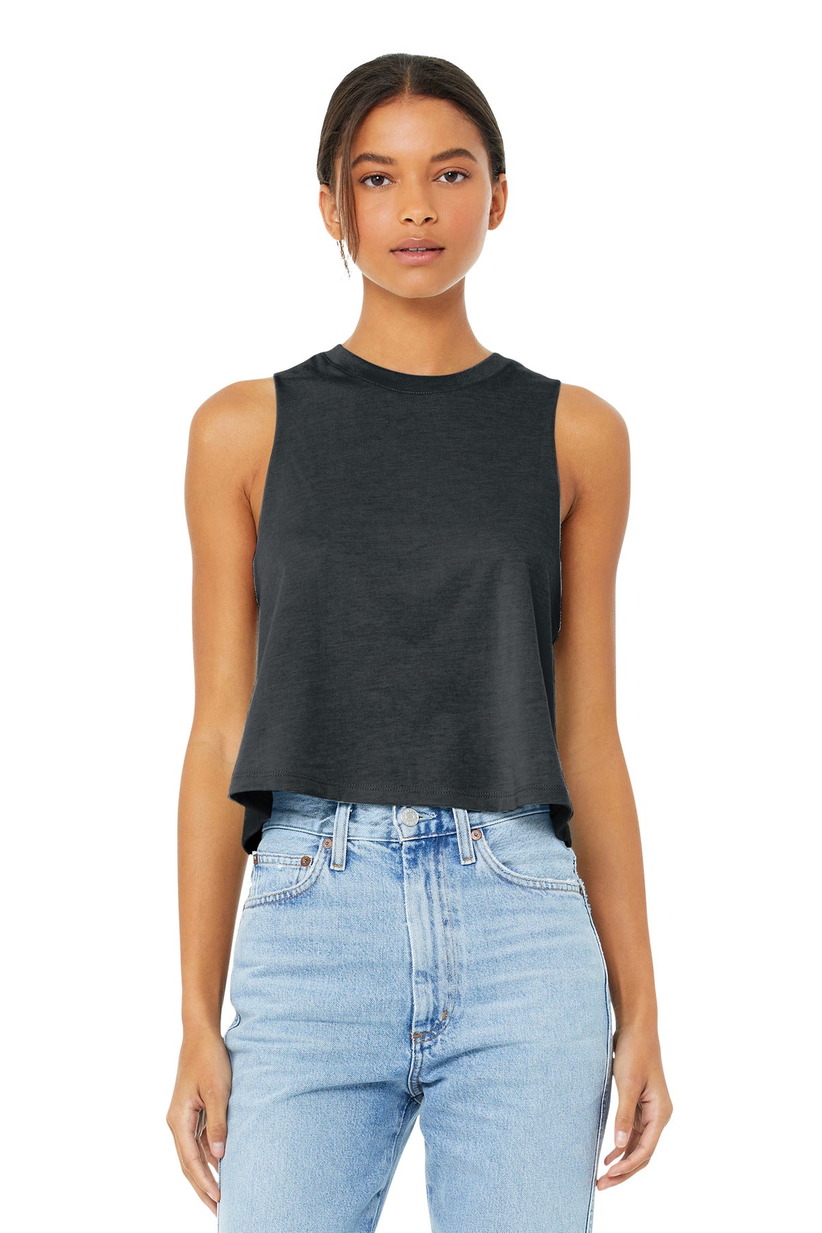 Bella + Canvas- BELLA+CANVAS ® Women's Racerback Cropped Tank. BC6682-Medtech- 1