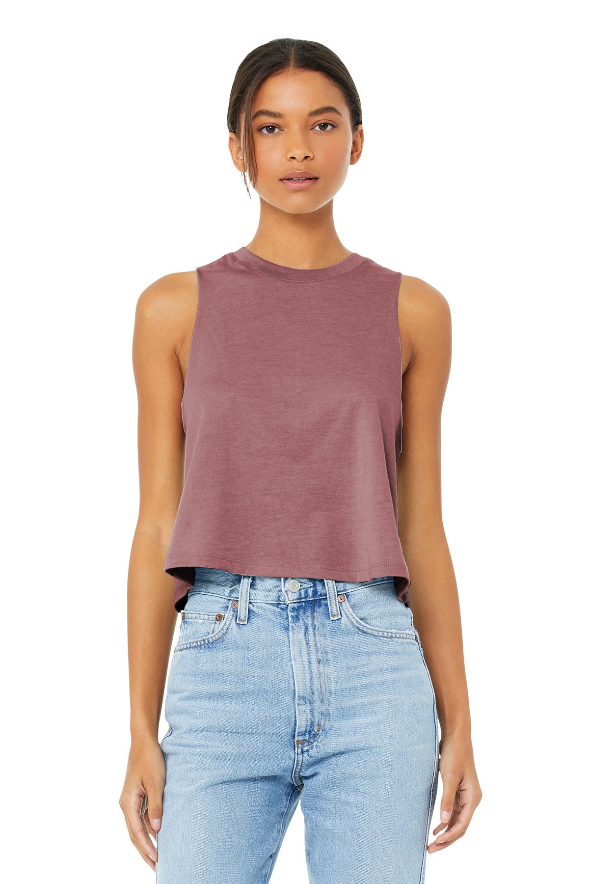 Bella + Canvas- BELLA+CANVAS ® Women's Racerback Cropped Tank. BC6682-Medtech- 3