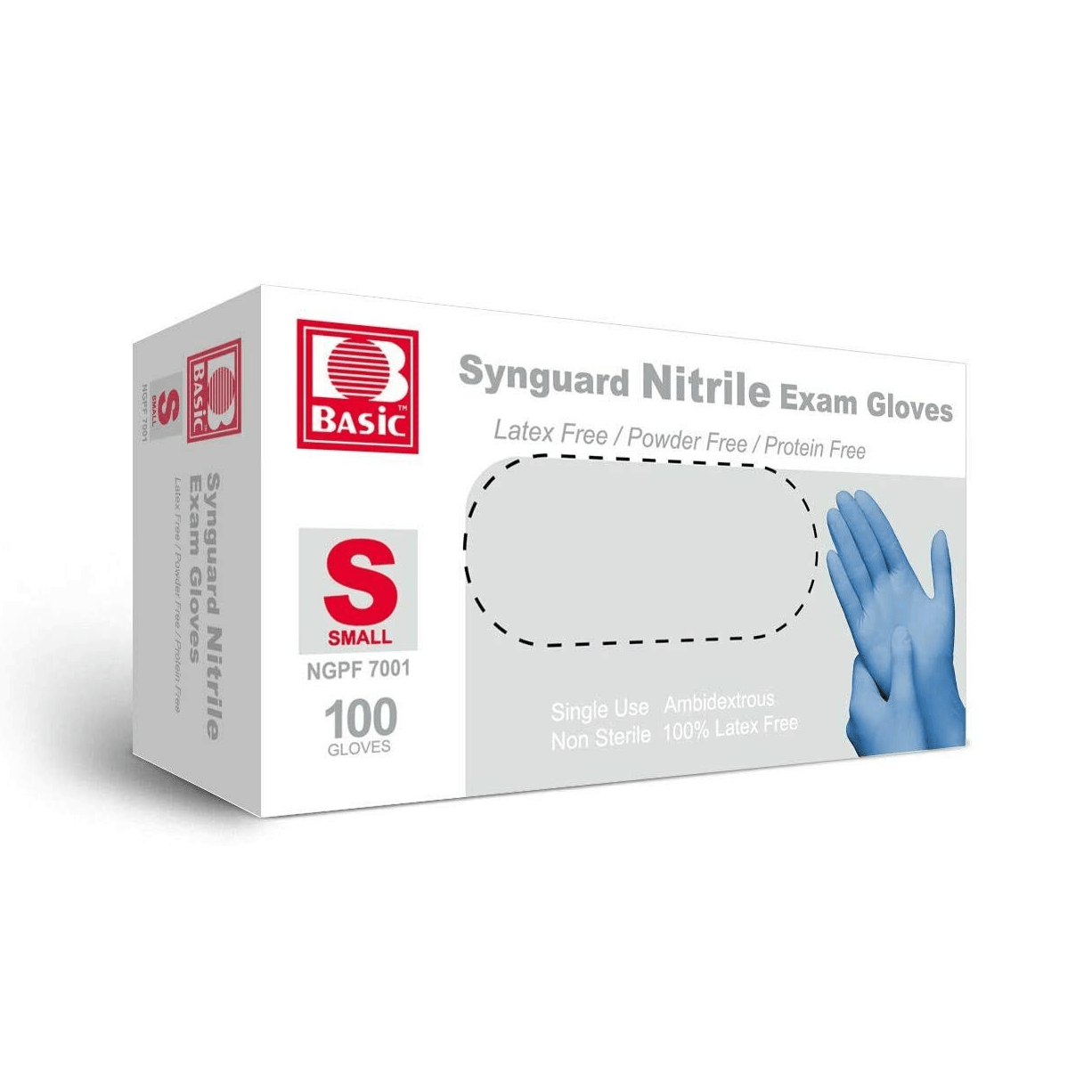 Basic Medical Nitrile Powder-Free Exam Gloves BX/100