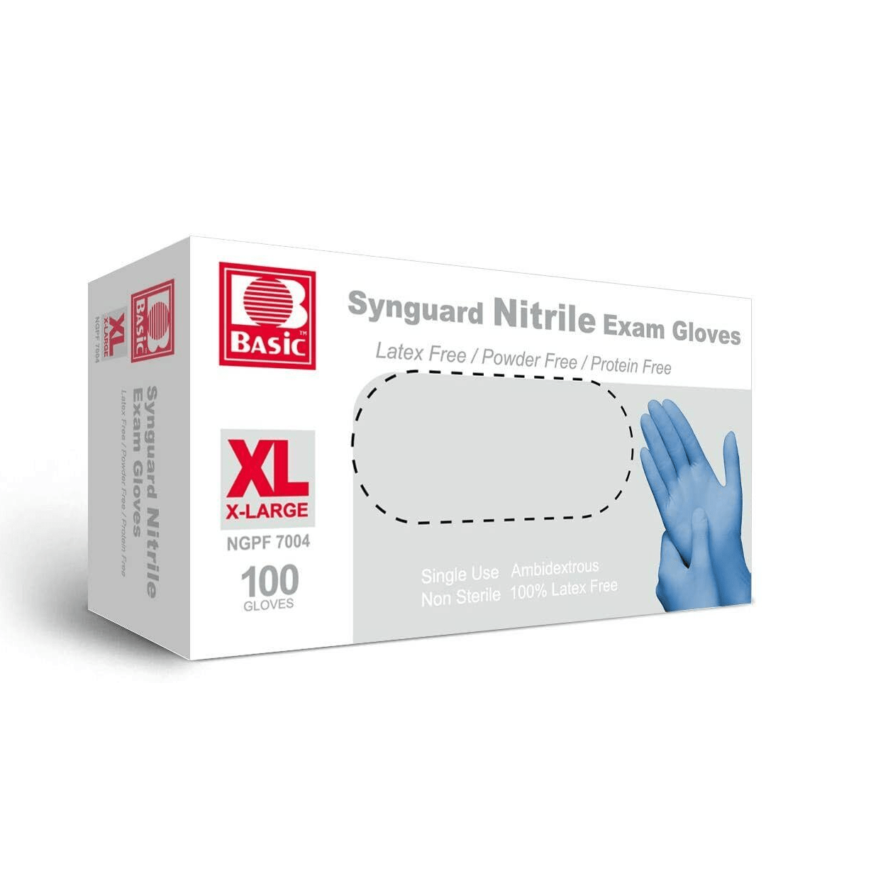 Basic Medical Nitrile Powder-Free Exam Gloves BX/100