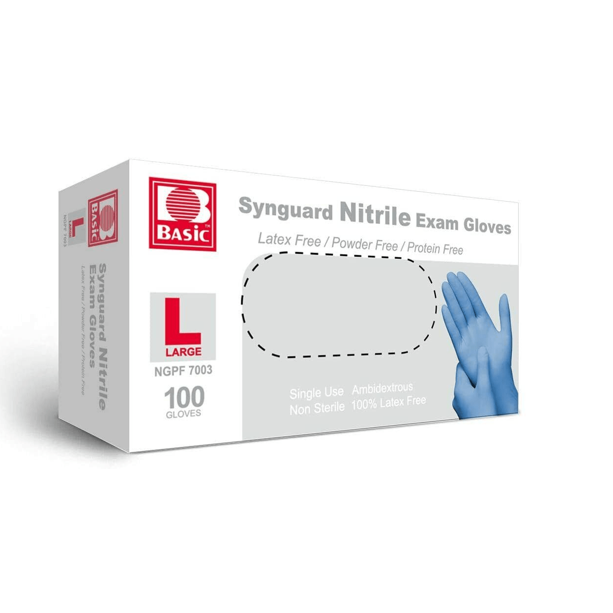 Basic Medical Nitrile Powder-Free Exam Gloves BX/100