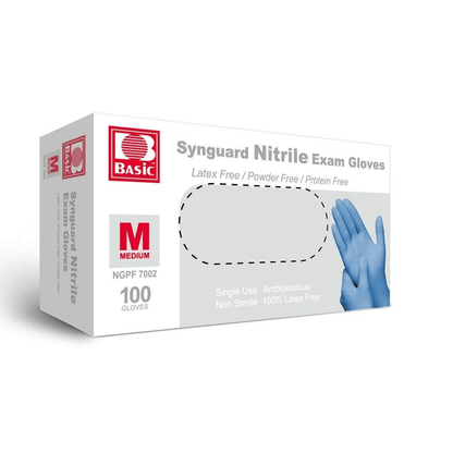 Basic Medical Nitrile Powder-Free Exam Gloves BX/100