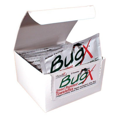 BugX30 Insect Repellent Towelettes 25/Box