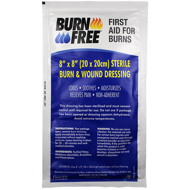 BurnFree Burn Dressing - 20cm x 20cm / 8" x 8" Case of 30