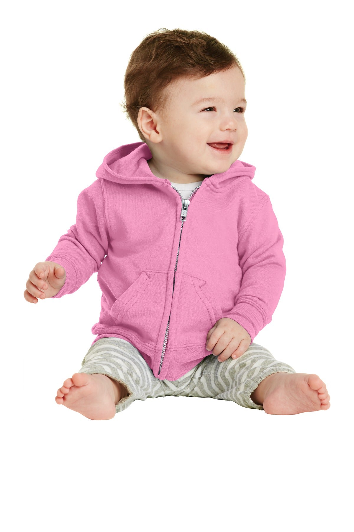 Port & Company- Port & Company® Infant Core Fleece Full-Zip Hooded Sweatshirt. CAR78IZH-Medtech- 2