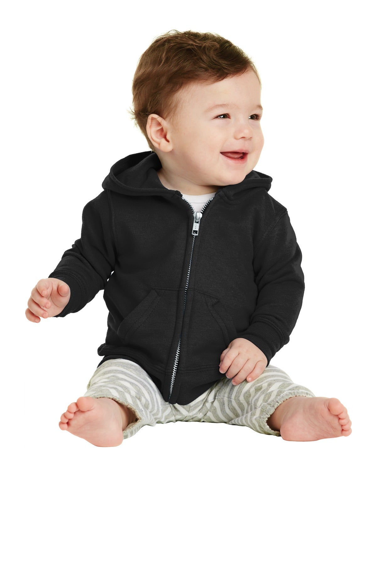 Port & Company- Port & Company® Infant Core Fleece Full-Zip Hooded Sweatshirt. CAR78IZH-Medtech- 3