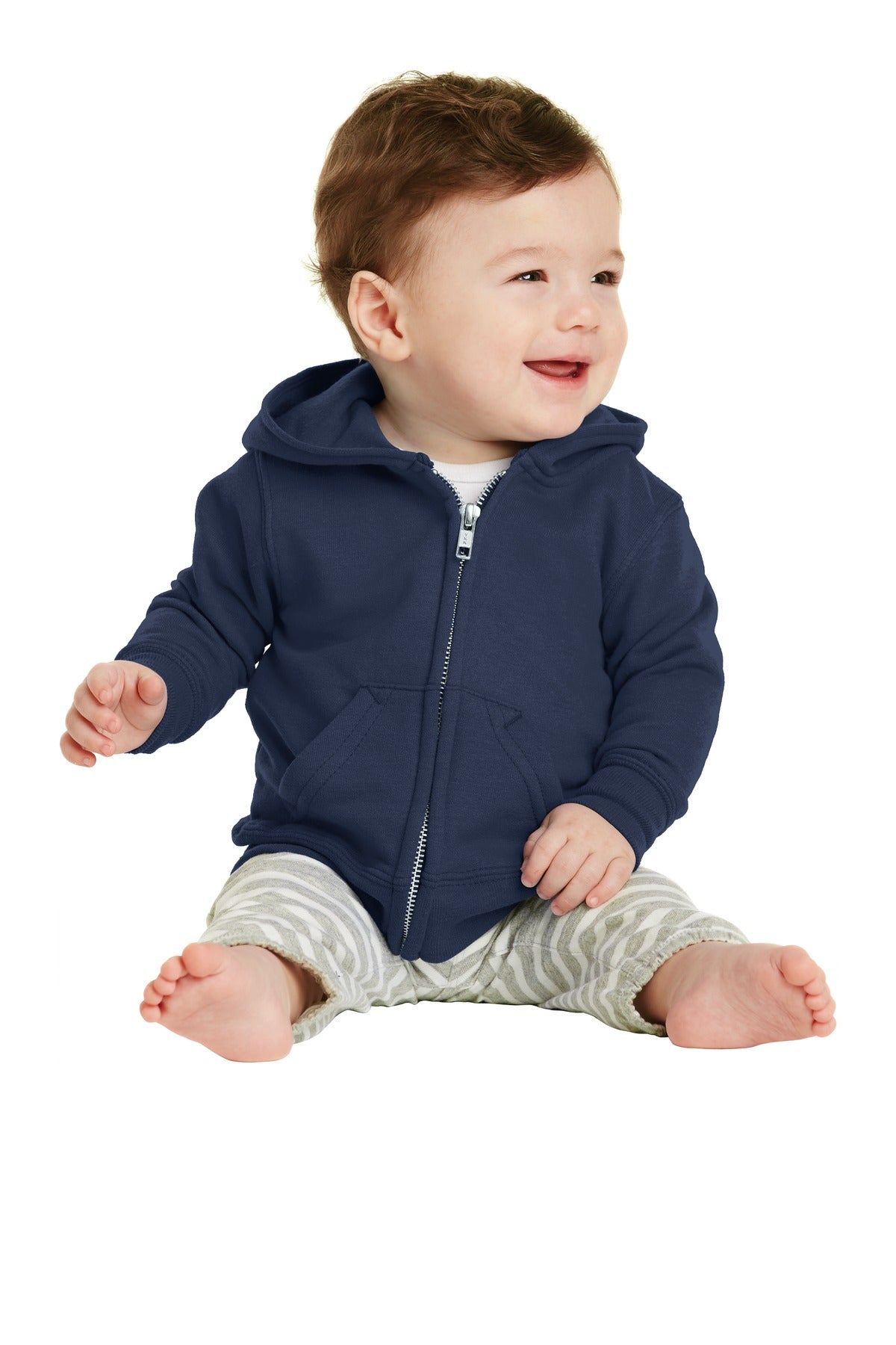 Port & Company- Port & Company® Infant Core Fleece Full-Zip Hooded Sweatshirt. CAR78IZH-Medtech- 4