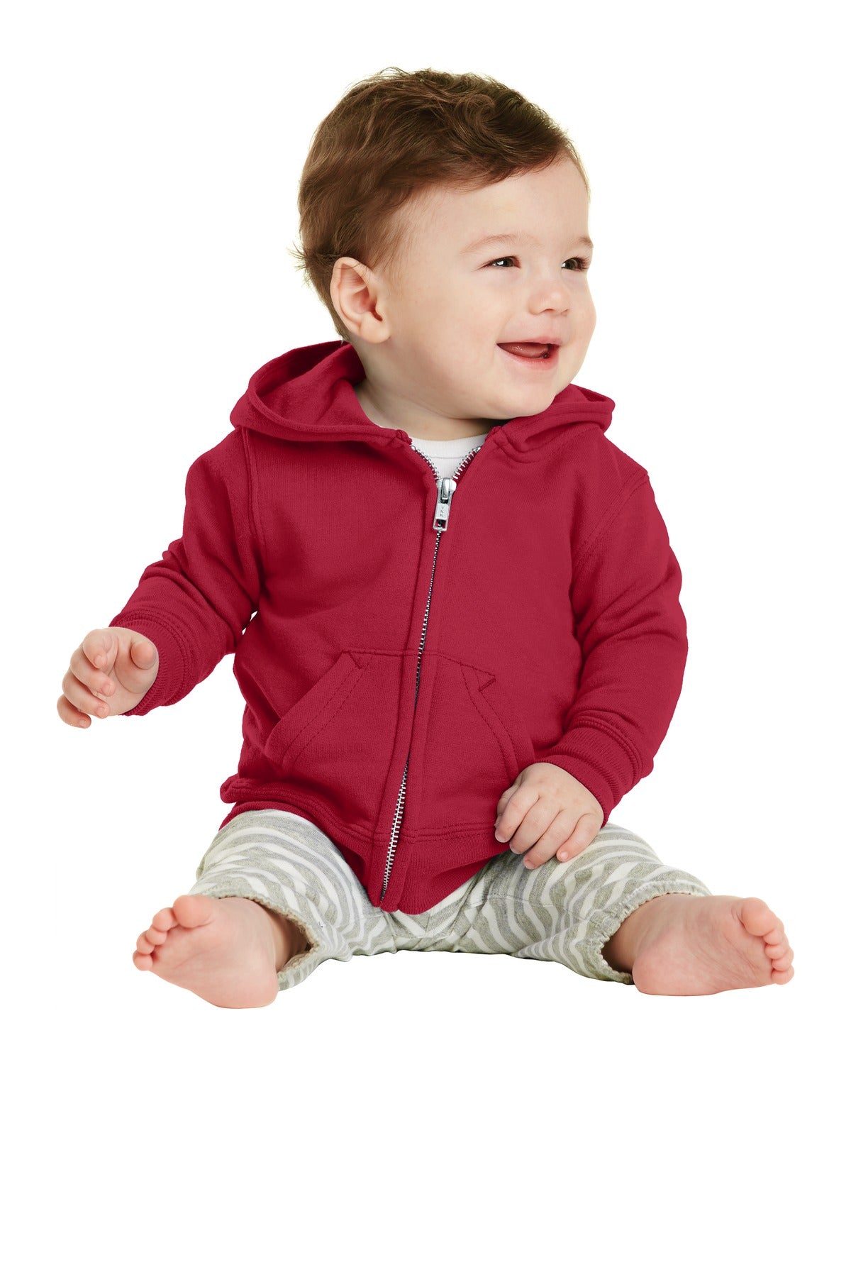 Port & Company- Port & Company® Infant Core Fleece Full-Zip Hooded Sweatshirt. CAR78IZH-Medtech- 5