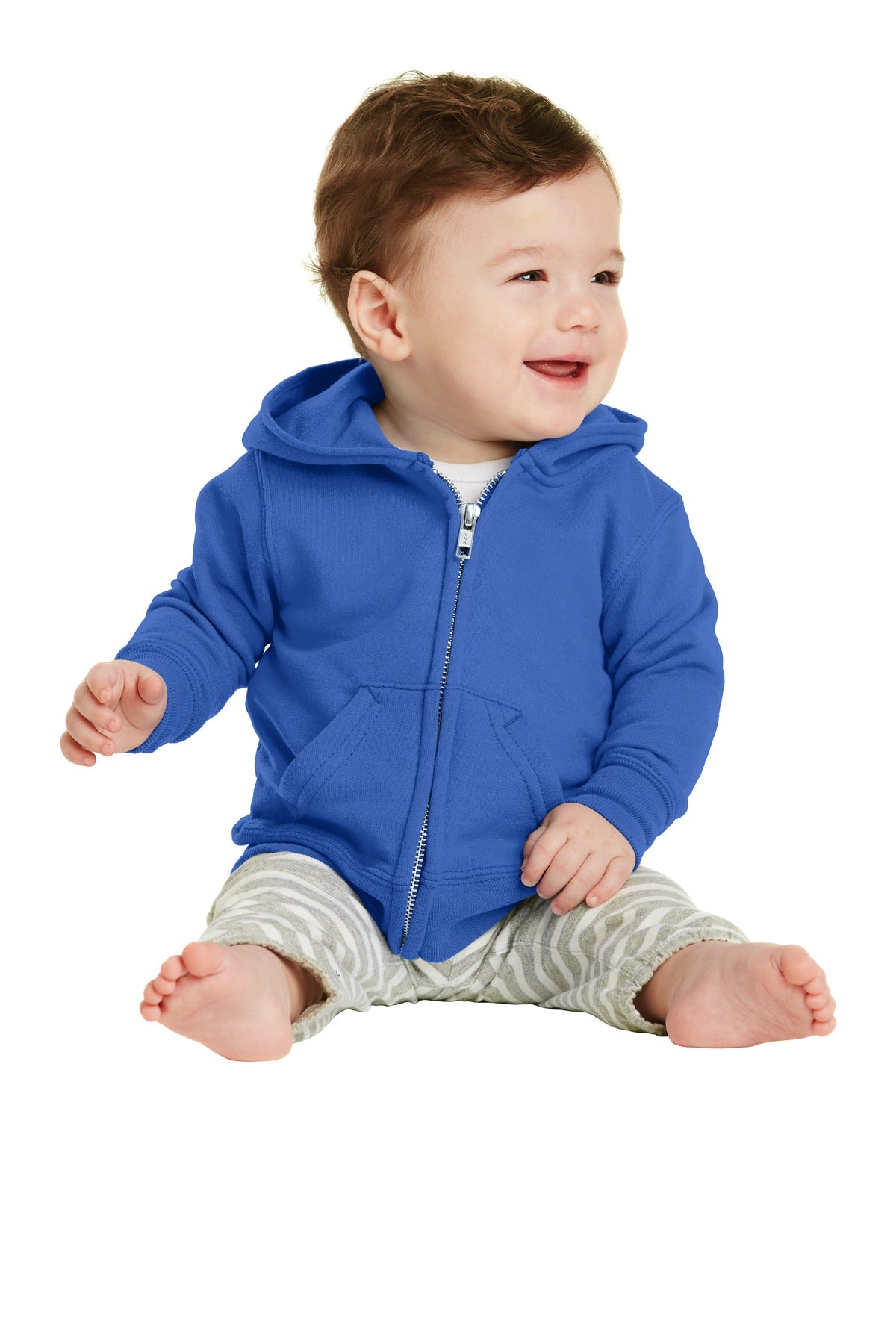 Port & Company- Port & Company® Infant Core Fleece Full-Zip Hooded Sweatshirt. CAR78IZH-Medtech- 6