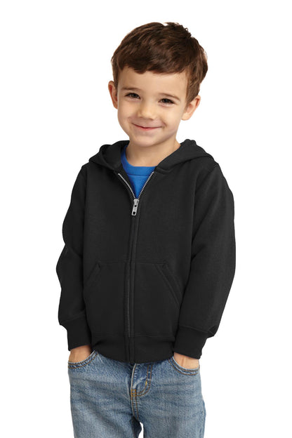 Port & Company- Port & Company® Toddler Core Fleece Full-Zip Hooded Sweatshirt. CAR78TZH-Medtech- 3