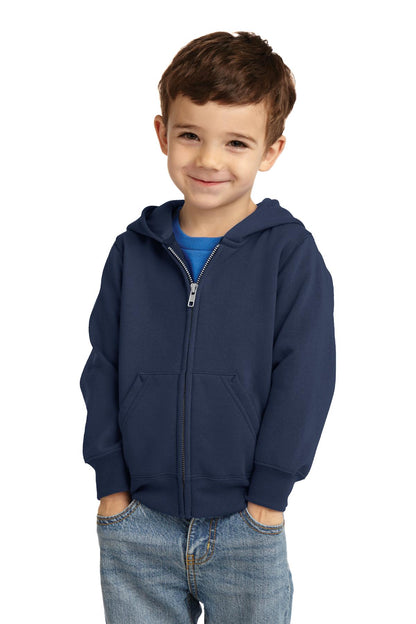 Port & Company- Port & Company® Toddler Core Fleece Full-Zip Hooded Sweatshirt. CAR78TZH-Medtech- 4