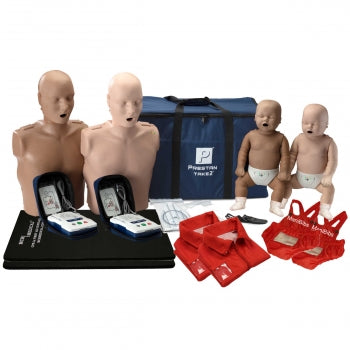  MedTech Wholesale-CPR Adult Manikin 2-Pack & Infant Manikin 2-Pack w. Feedback, AED Trainers Accessories-MedTech-2