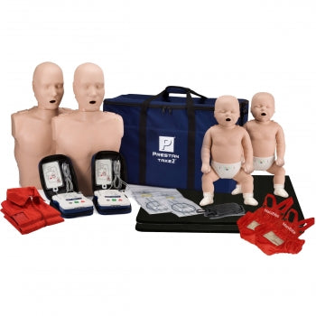  MedTech Wholesale-CPR Adult Manikin 2-Pack & Infant Manikin 2-Pack w. Feedback, AED Trainers Accessories-MedTech-1