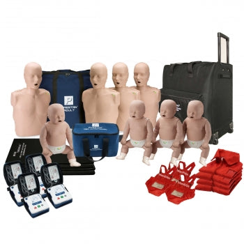 CPR Adult Manikin 4-Pack & Infant Manikin 4-Pack w. Feedback, AED UltraTrainers