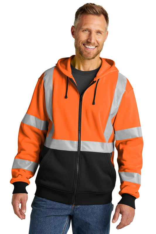 CornerStone- CornerStone® A107 Class 3 Heavy-Duty Fleece Full-Zip Hoodie CSF300-Medtech- 1