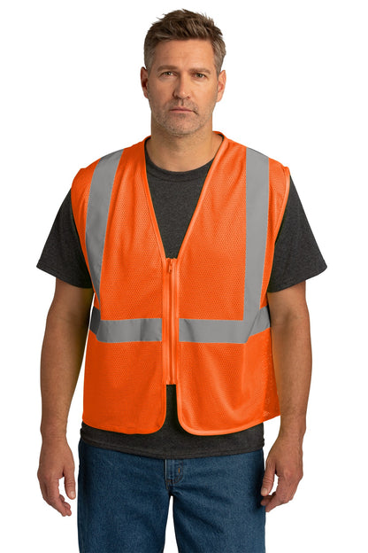 CornerStone- CornerStone ® ANSI 107 Class 2 Economy Mesh Zippered Vest. CSV101-Medtech- 1