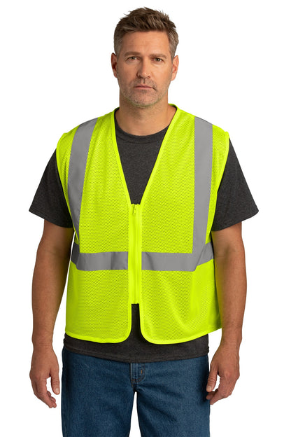 CornerStone- CornerStone ® ANSI 107 Class 2 Economy Mesh Zippered Vest. CSV101-Medtech- 2