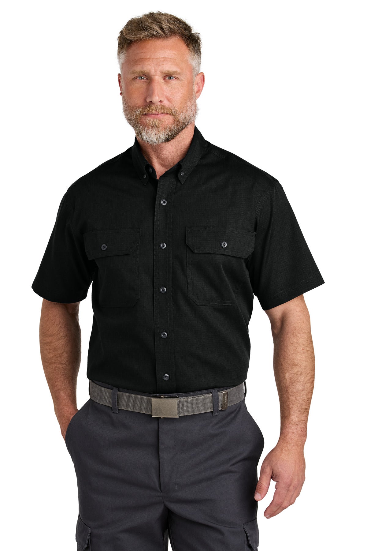 CornerStone- CornerStone® Short Sleeve Select Ripstop Shirt CSW175-Medtech- 1