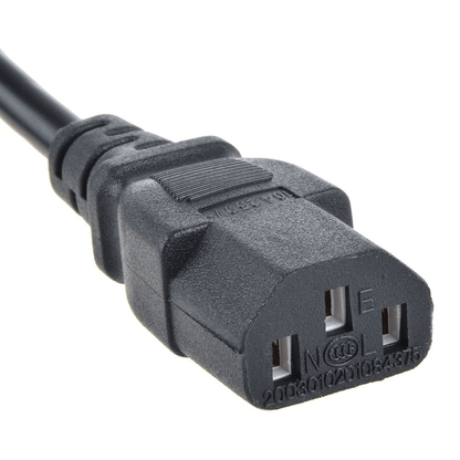 Caretech® AC Power Cord, Universal, Straight, Black, 6 ft.