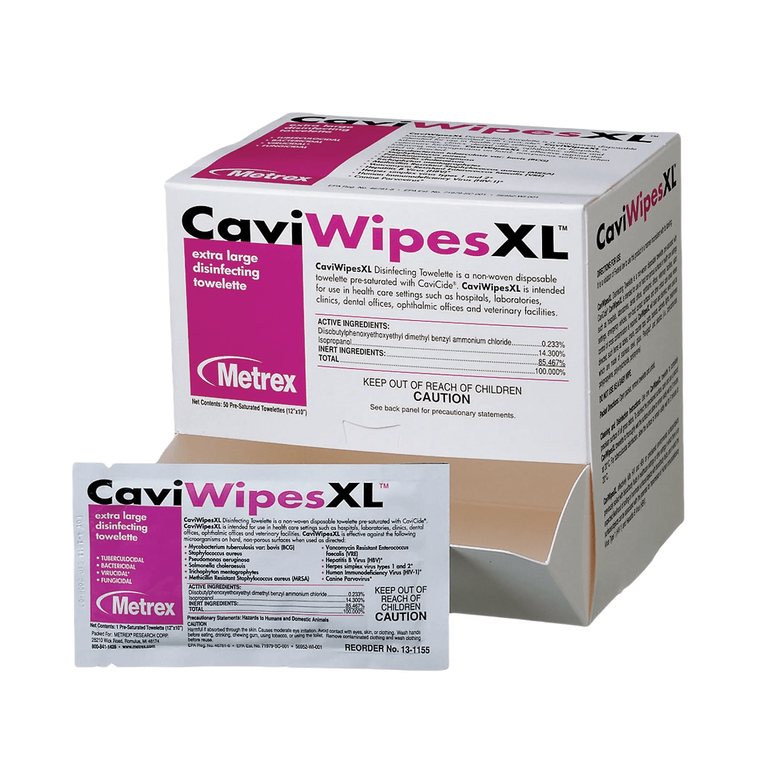 CaviWipes® XL Disinfectant Towelettes / Wipes BX/50