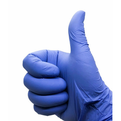 CleanSafety® Superb Blue Nitrile Powder Free Exam Gloves, BX/100