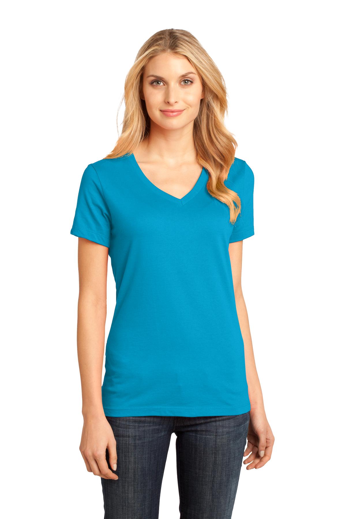 District- District® - Women's Perfect Weight® V-Neck Tee. DM1170L-Medtech- 5