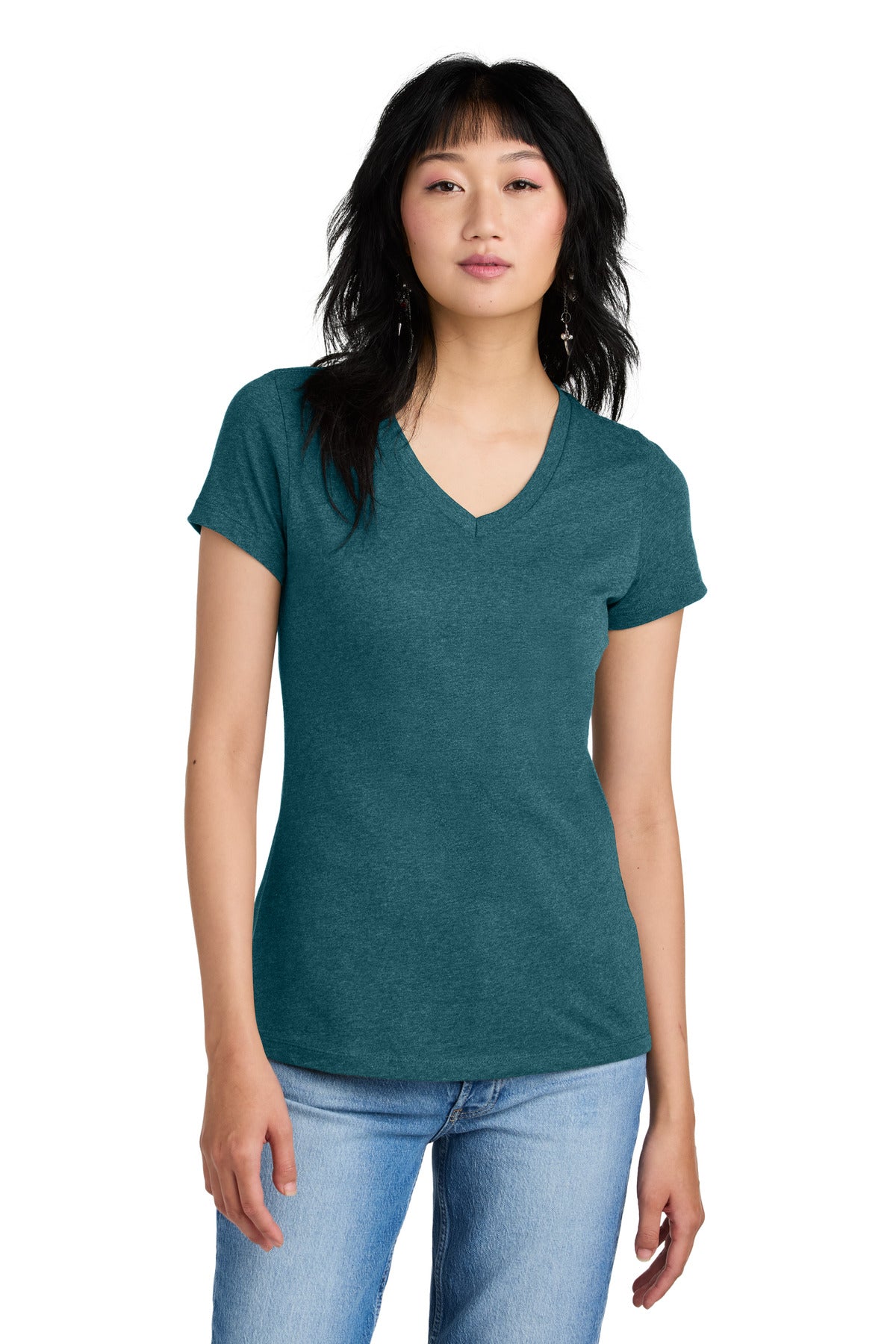 District- District® - Women's Perfect Weight® V-Neck Tee. DM1170L-Medtech- 7