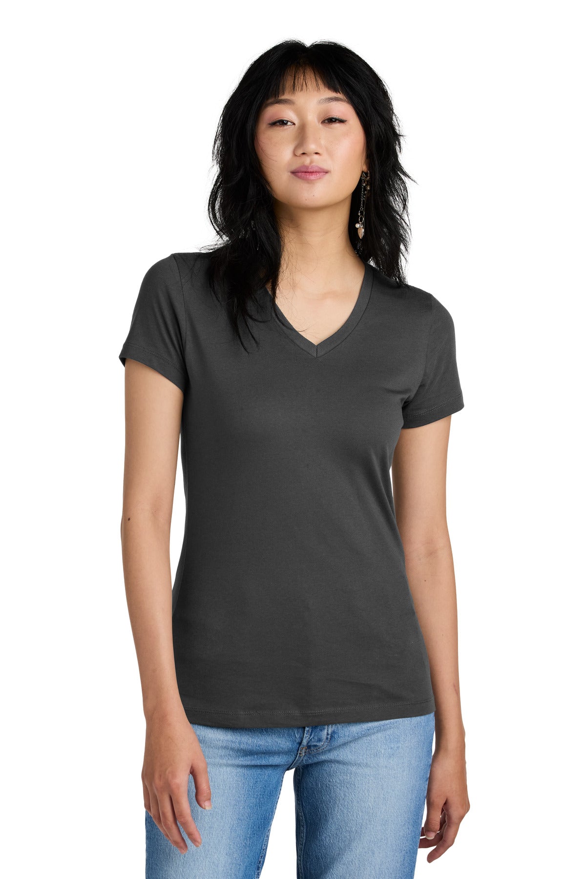 District- District® - Women's Perfect Weight® V-Neck Tee. DM1170L-Medtech- 8