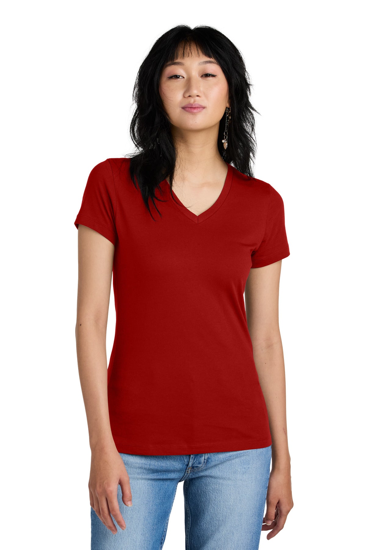 District- District® - Women's Perfect Weight® V-Neck Tee. DM1170L-Medtech- 9