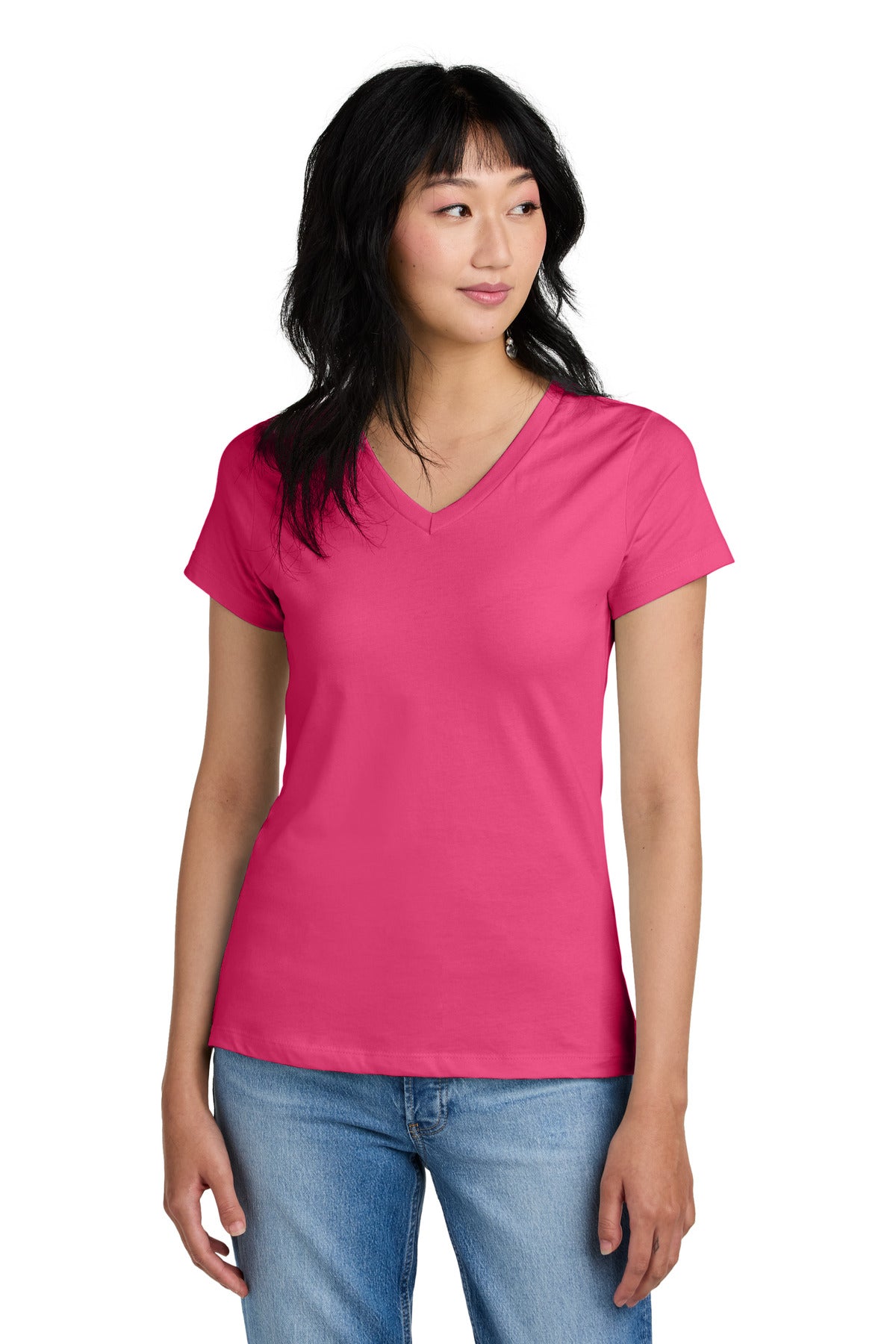 District- District® - Women's Perfect Weight® V-Neck Tee. DM1170L-Medtech- 10