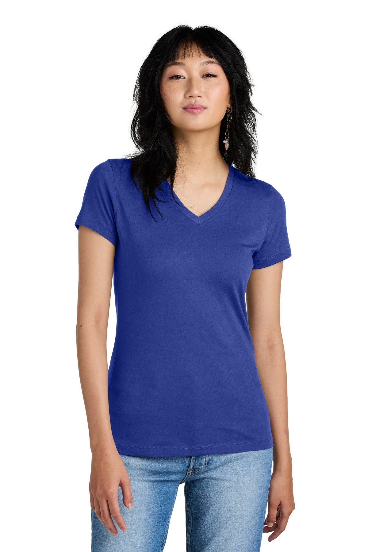 District- District® - Women's Perfect Weight® V-Neck Tee. DM1170L-Medtech- 11