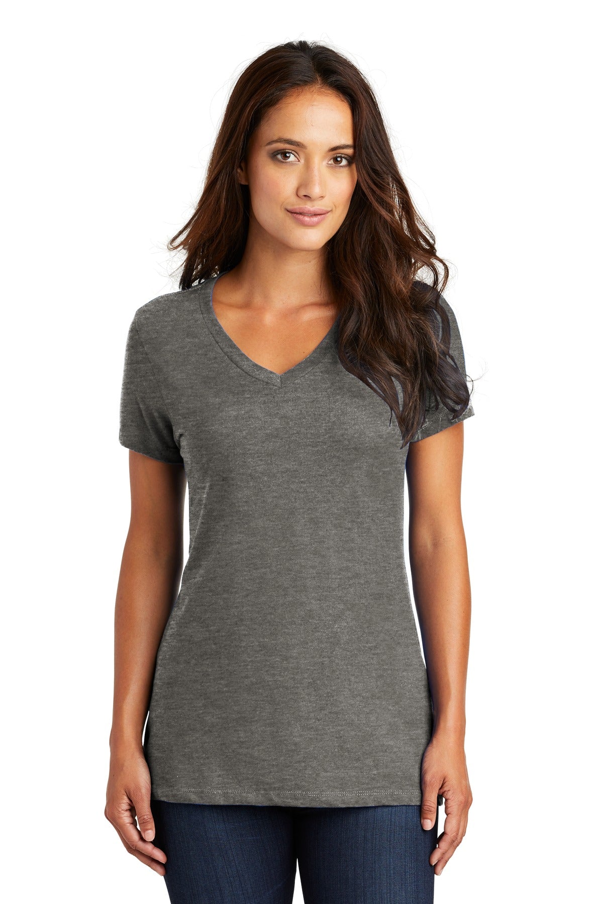 District- District® - Women's Perfect Weight® V-Neck Tee. DM1170L-Medtech- 13