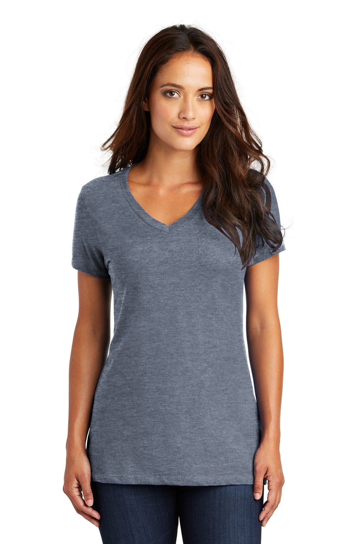 District- District® - Women's Perfect Weight® V-Neck Tee. DM1170L-Medtech- 15