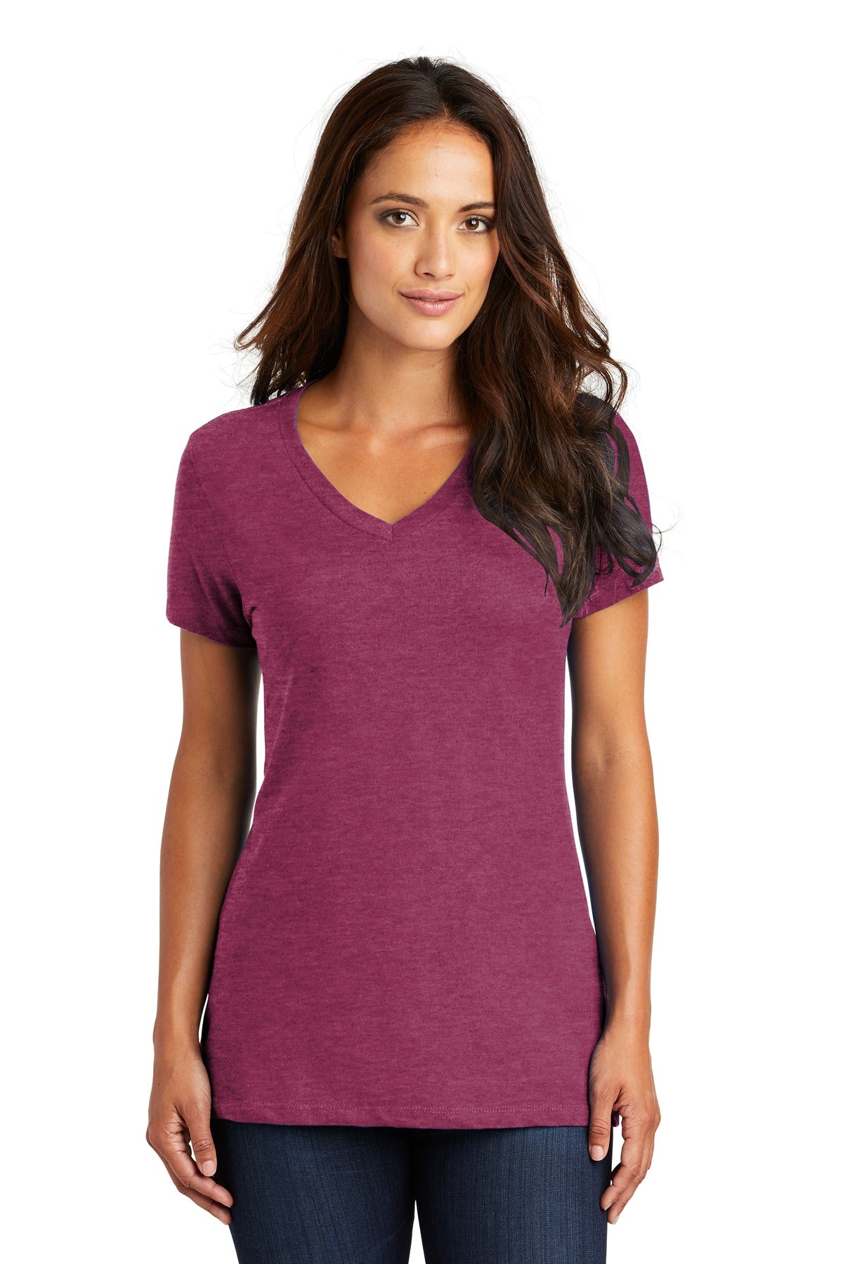 District- District® - Women's Perfect Weight® V-Neck Tee. DM1170L-Medtech- 14