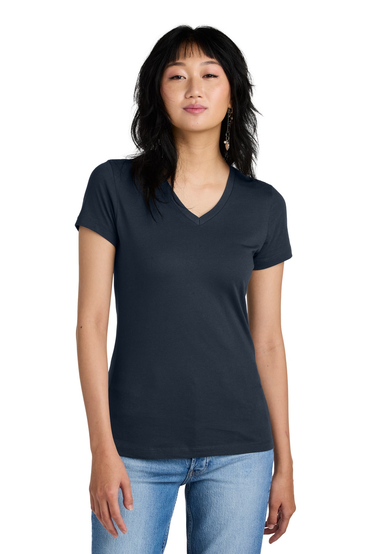 District- District® - Women's Perfect Weight® V-Neck Tee. DM1170L-Medtech- 20