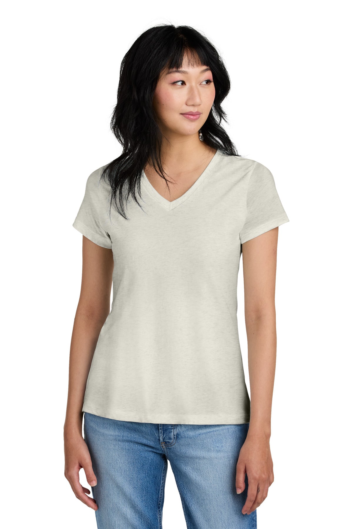 District- District® - Women's Perfect Weight® V-Neck Tee. DM1170L-Medtech- 21