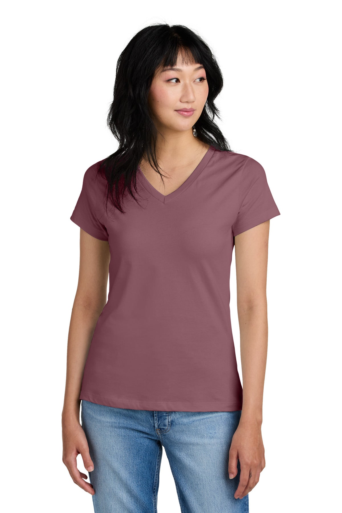 District- District® - Women's Perfect Weight® V-Neck Tee. DM1170L-Medtech- 22