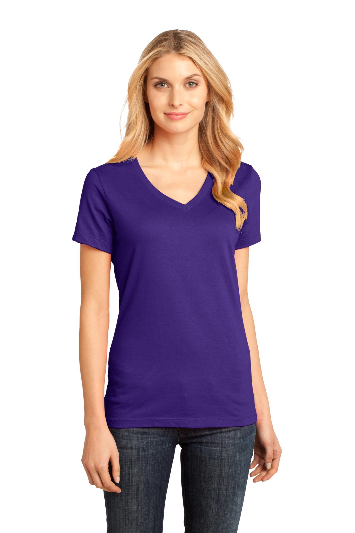 District- District® - Women's Perfect Weight® V-Neck Tee. DM1170L-Medtech- 23