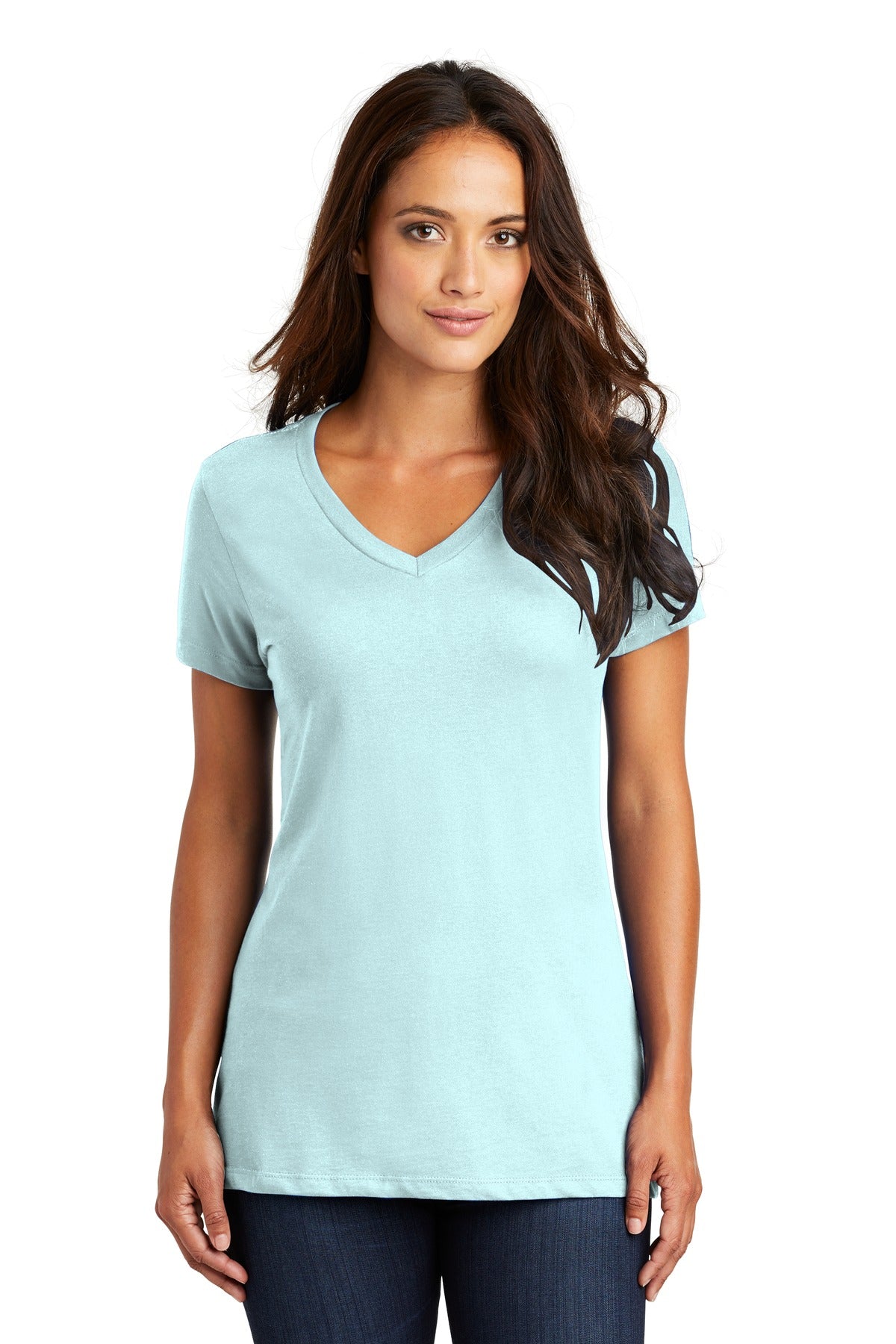 District- District® - Women's Perfect Weight® V-Neck Tee. DM1170L-Medtech- 25