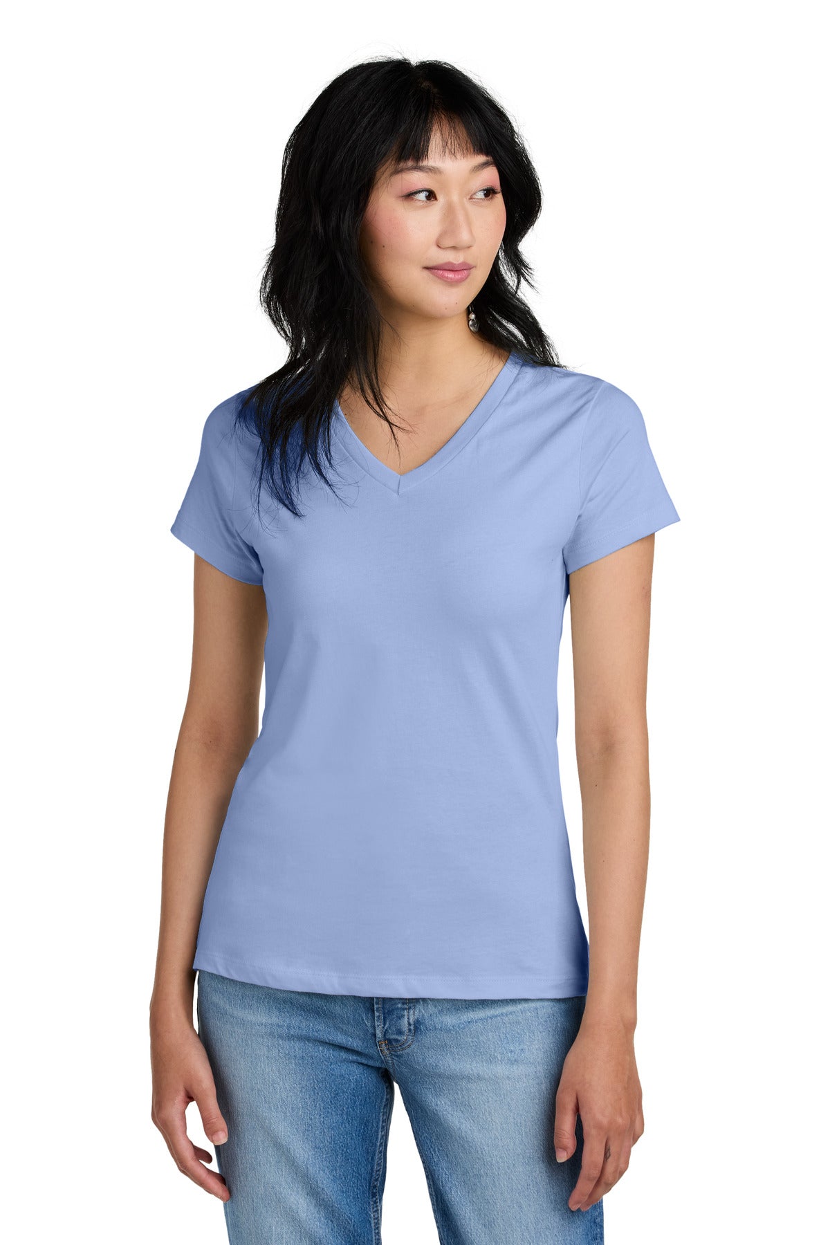 District- District® - Women's Perfect Weight® V-Neck Tee. DM1170L-Medtech- 26