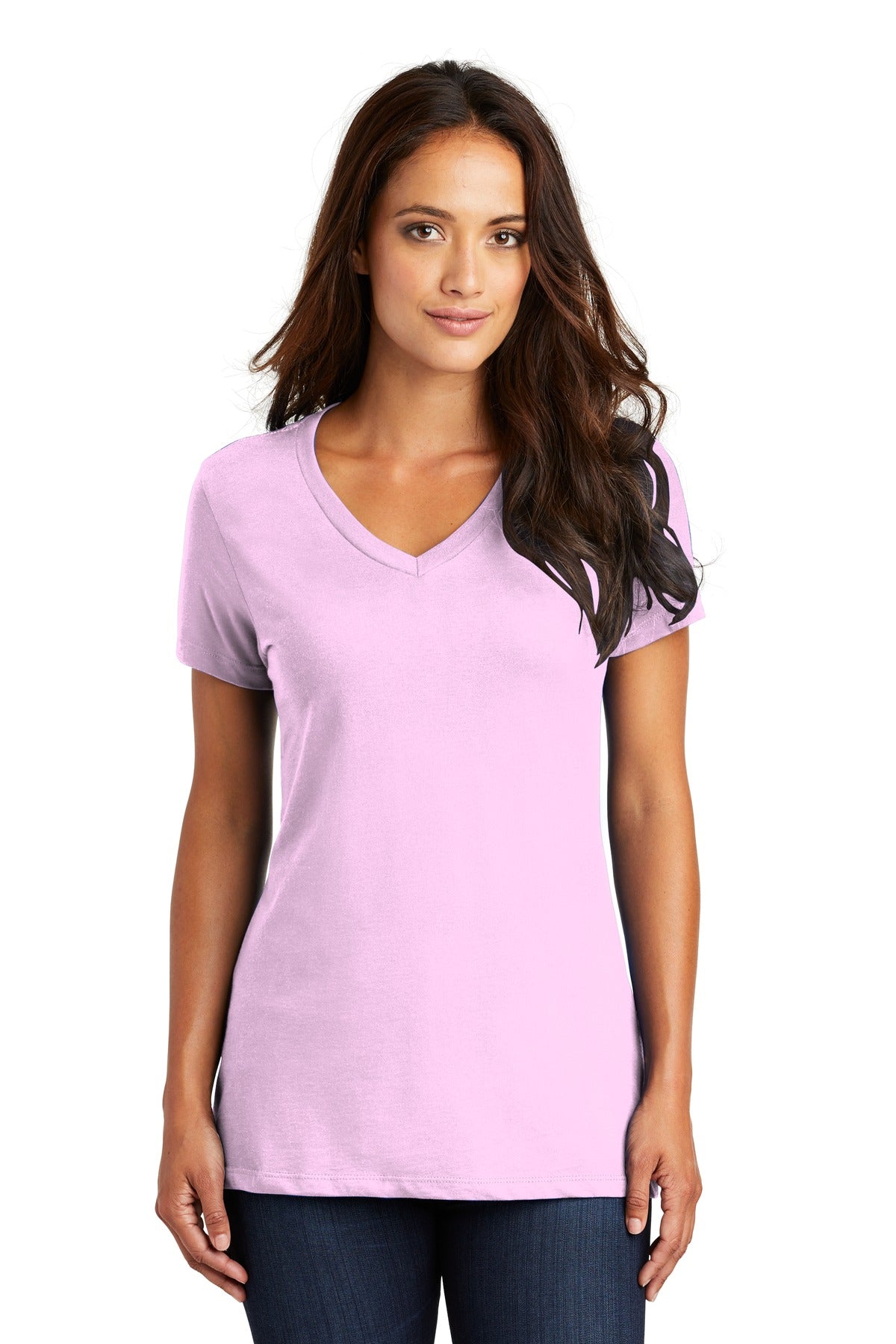 District- District® - Women's Perfect Weight® V-Neck Tee. DM1170L-Medtech- 27