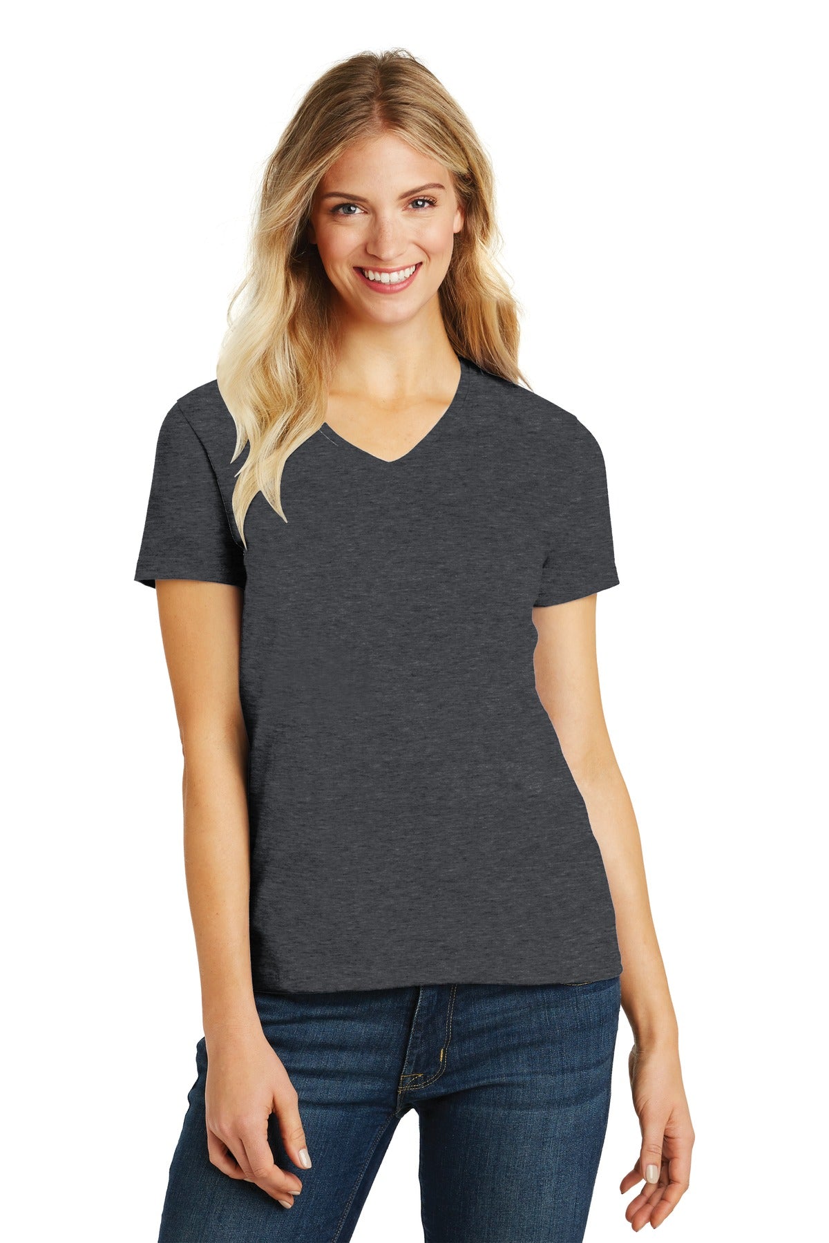 District- District® Women's Perfect Blend® CVC V-Neck Tee. DM1190L-Medtech- 8