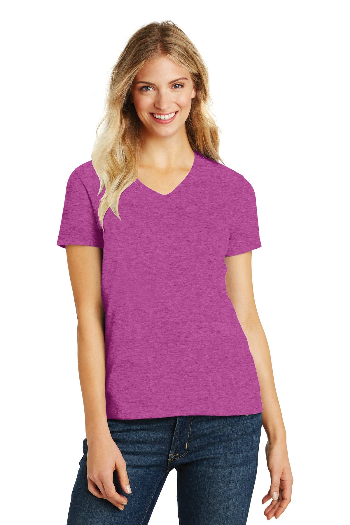 District- District® Women's Perfect Blend® CVC V-Neck Tee. DM1190L-Medtech- 13