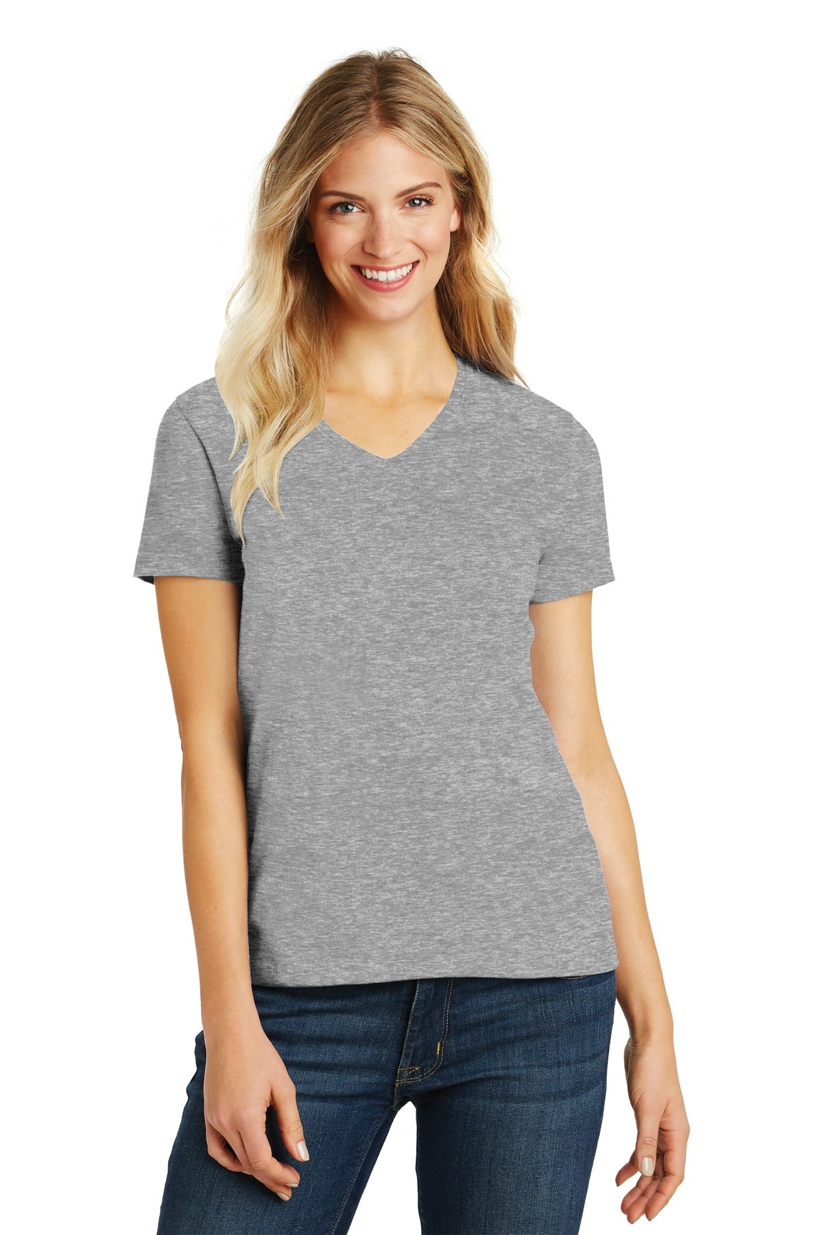 District- District® Women's Perfect Blend® CVC V-Neck Tee. DM1190L-Medtech- 17